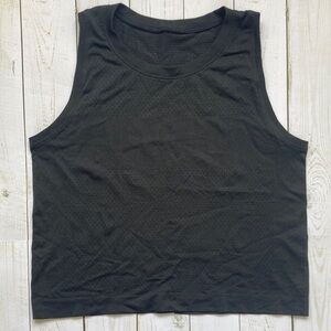 Lululemon Breeze By Muscle Tank Top Womens Medium Black Sleeveless Athletic Top